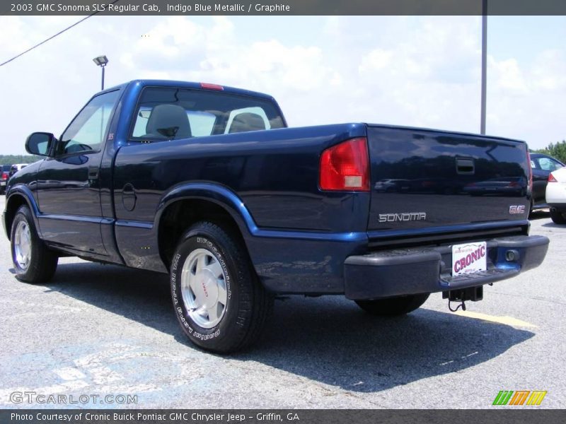 Indigo Blue Metallic / Graphite 2003 GMC Sonoma SLS Regular Cab