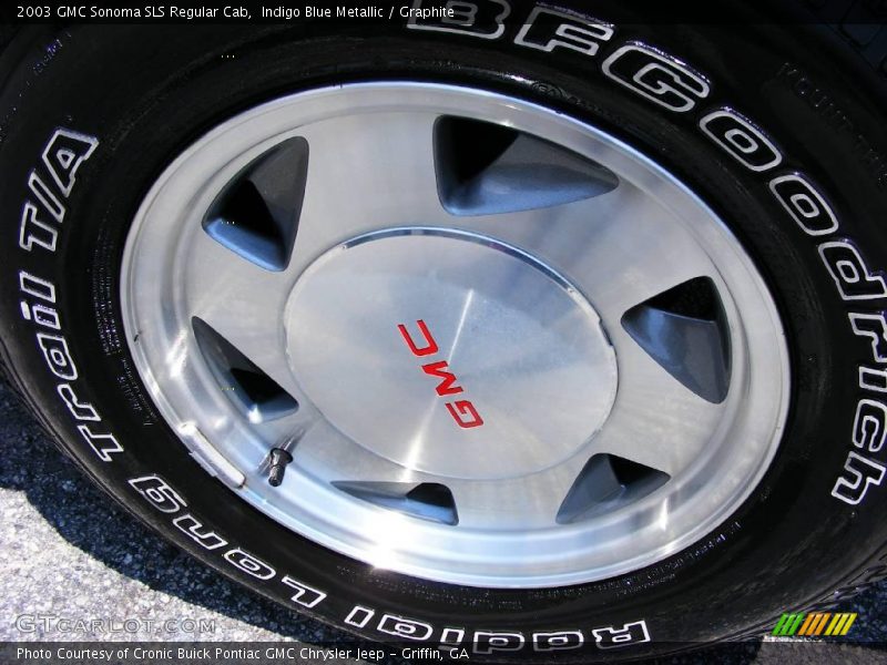 Indigo Blue Metallic / Graphite 2003 GMC Sonoma SLS Regular Cab
