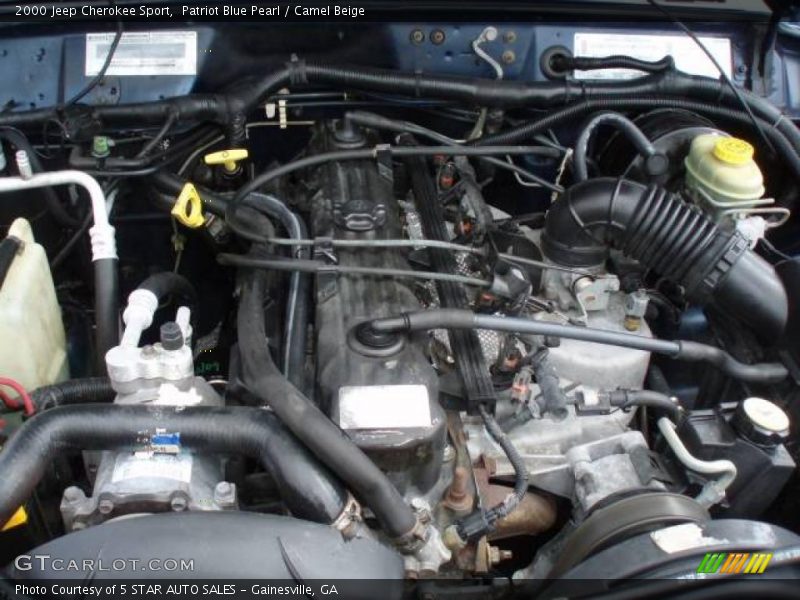 Patriot Blue Pearl / Camel Beige 2000 Jeep Cherokee Sport