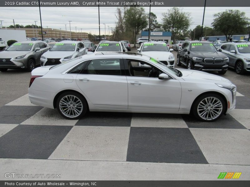 Crystal White Tricoat / Sahara Beige/Jet Black 2019 Cadillac CT6 Premium Luxury AWD