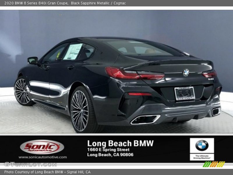 Black Sapphire Metallic / Cognac 2020 BMW 8 Series 840i Gran Coupe