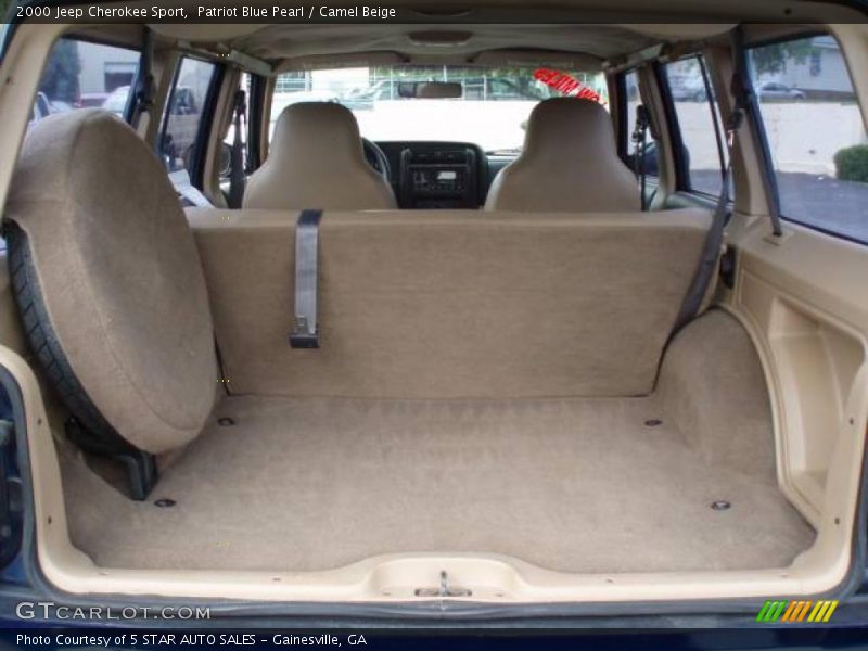 Patriot Blue Pearl / Camel Beige 2000 Jeep Cherokee Sport