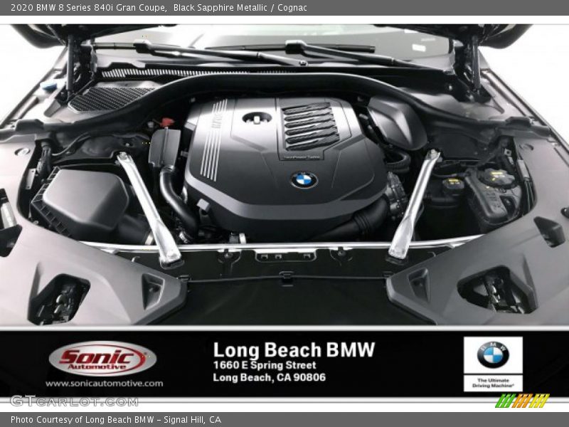 Black Sapphire Metallic / Cognac 2020 BMW 8 Series 840i Gran Coupe