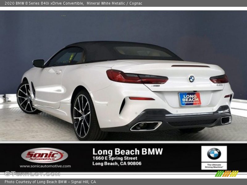 Mineral White Metallic / Cognac 2020 BMW 8 Series 840i xDrive Convertible