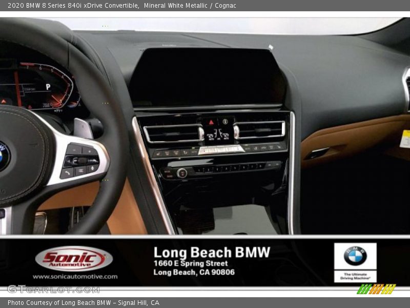 Mineral White Metallic / Cognac 2020 BMW 8 Series 840i xDrive Convertible