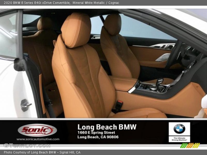 Mineral White Metallic / Cognac 2020 BMW 8 Series 840i xDrive Convertible
