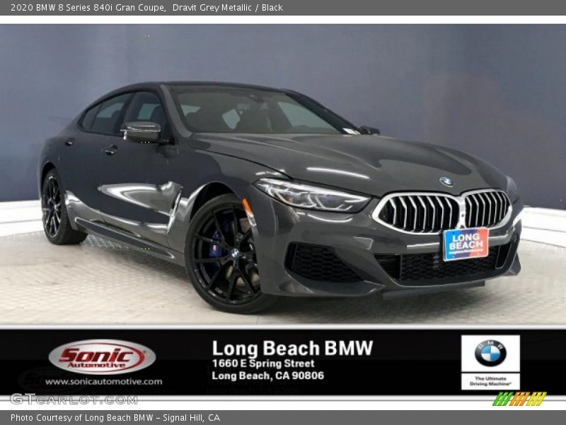 Dravit Grey Metallic / Black 2020 BMW 8 Series 840i Gran Coupe