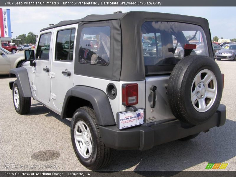 Bright Silver Metallic / Dark Slate Gray/Medium Slate Gray 2007 Jeep Wrangler Unlimited X