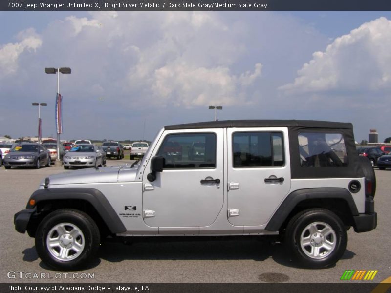 Bright Silver Metallic / Dark Slate Gray/Medium Slate Gray 2007 Jeep Wrangler Unlimited X
