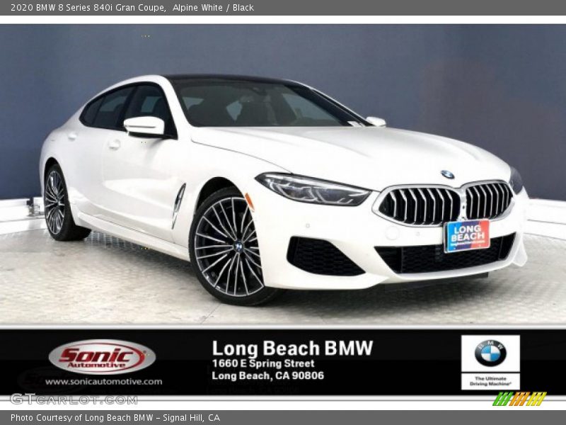 Alpine White / Black 2020 BMW 8 Series 840i Gran Coupe