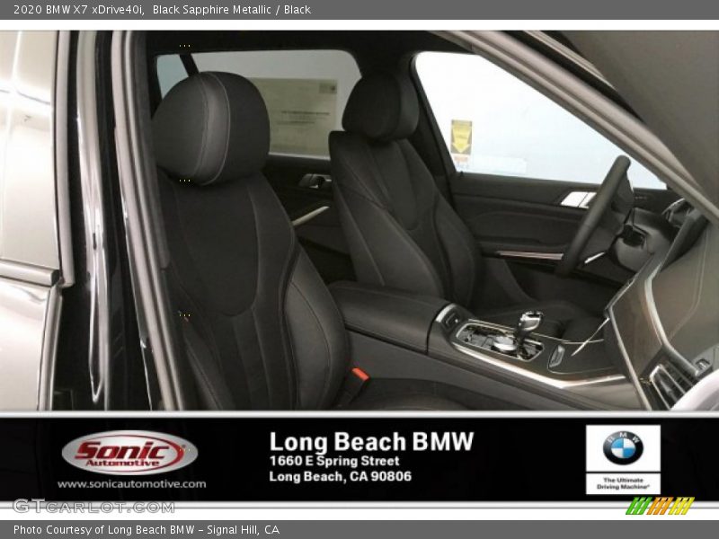 Black Sapphire Metallic / Black 2020 BMW X7 xDrive40i