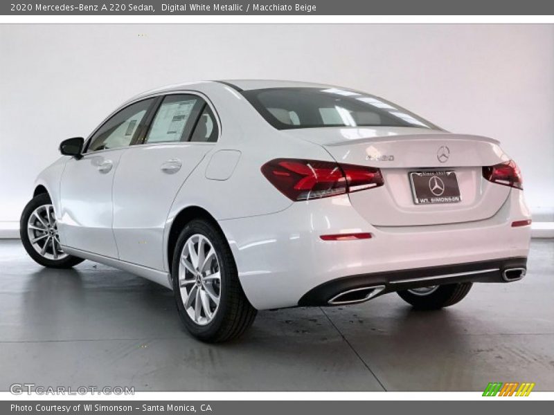 Digital White Metallic / Macchiato Beige 2020 Mercedes-Benz A 220 Sedan