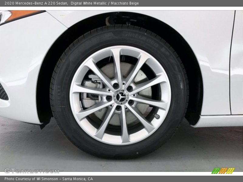 Digital White Metallic / Macchiato Beige 2020 Mercedes-Benz A 220 Sedan