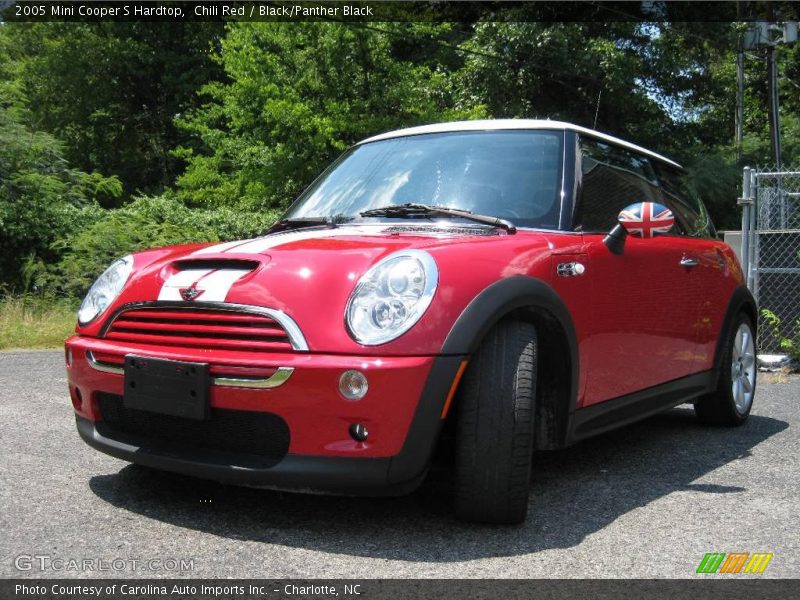 Chili Red / Black/Panther Black 2005 Mini Cooper S Hardtop