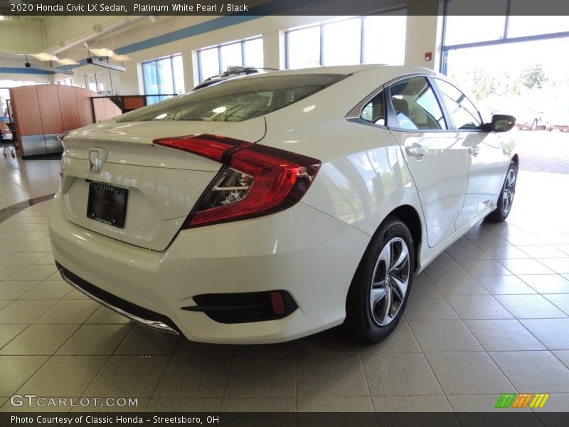 Platinum White Pearl / Black 2020 Honda Civic LX Sedan