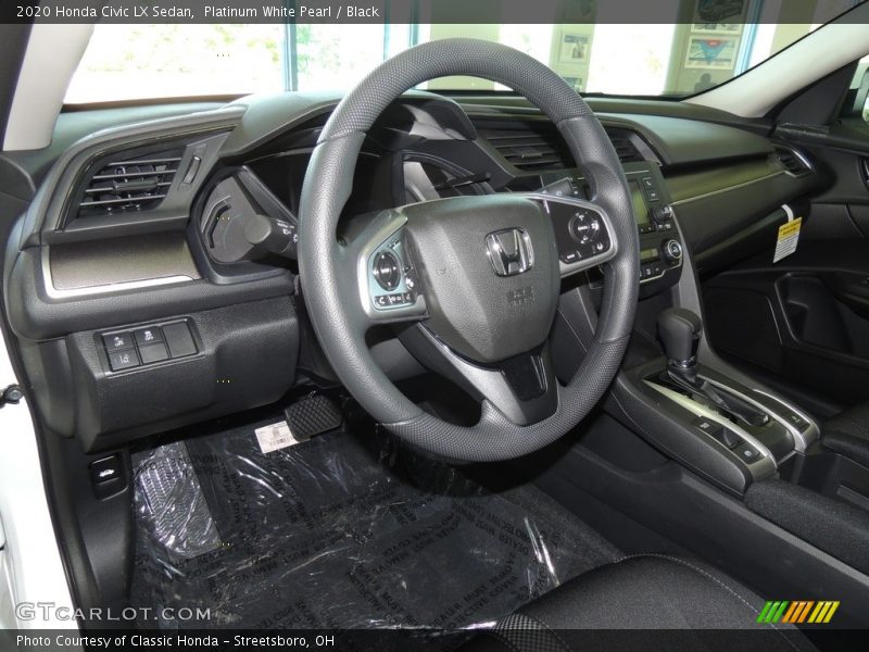 Platinum White Pearl / Black 2020 Honda Civic LX Sedan