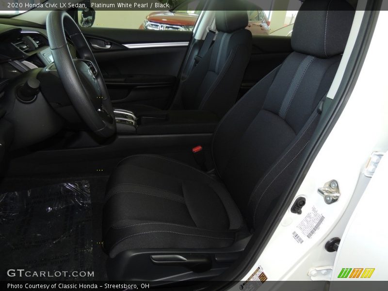 Platinum White Pearl / Black 2020 Honda Civic LX Sedan