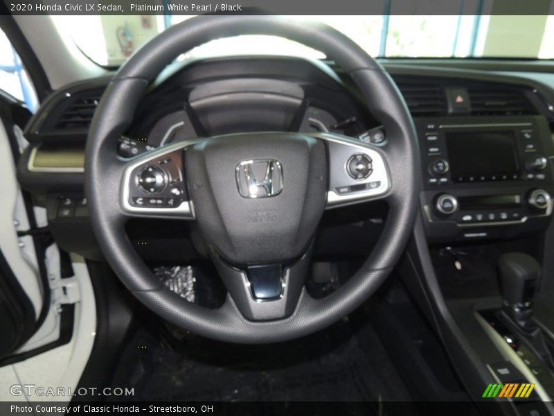 Platinum White Pearl / Black 2020 Honda Civic LX Sedan