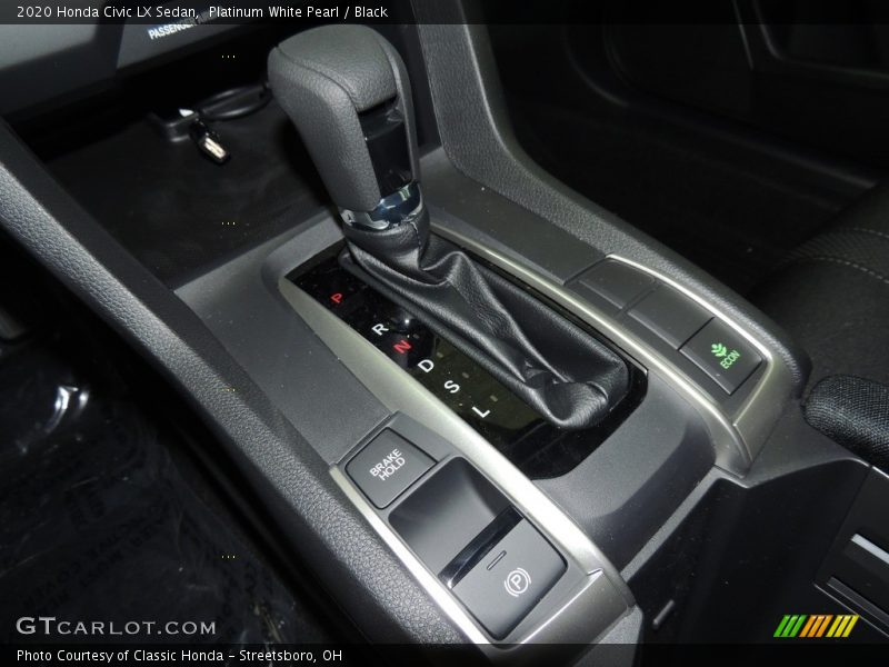 Platinum White Pearl / Black 2020 Honda Civic LX Sedan