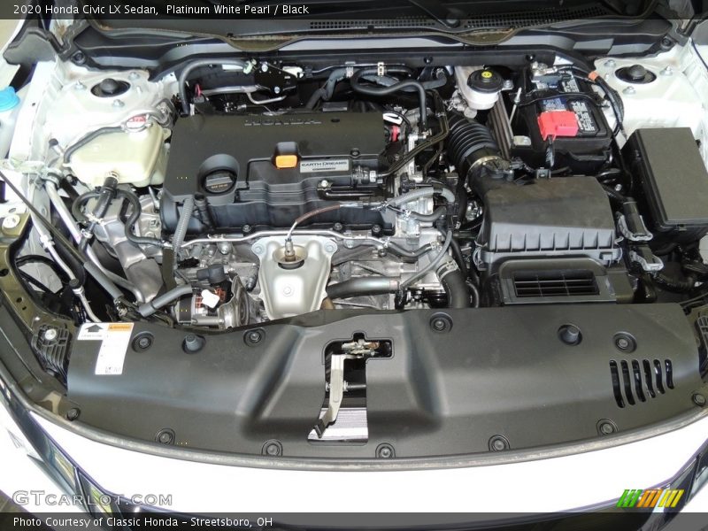 Platinum White Pearl / Black 2020 Honda Civic LX Sedan