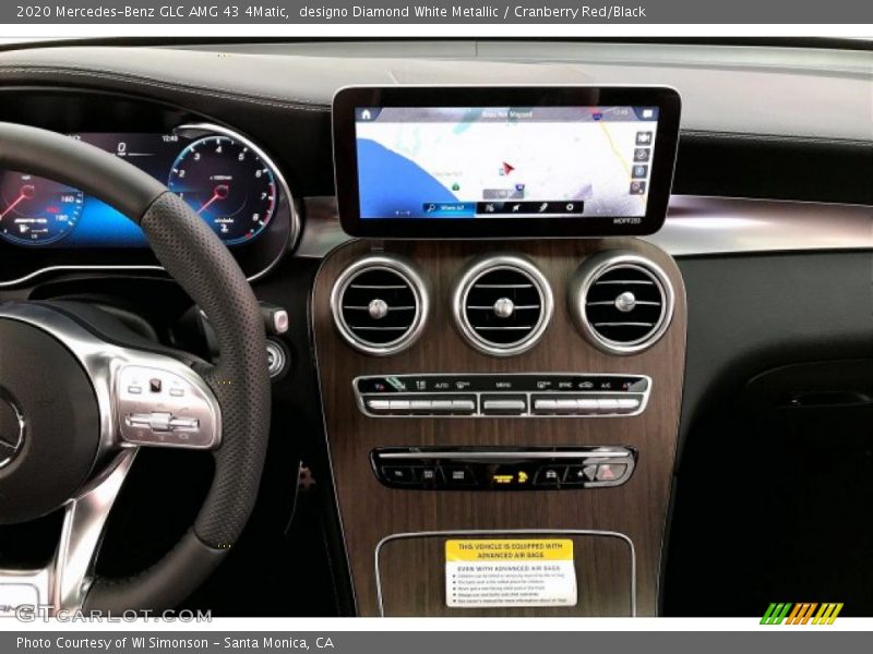 designo Diamond White Metallic / Cranberry Red/Black 2020 Mercedes-Benz GLC AMG 43 4Matic