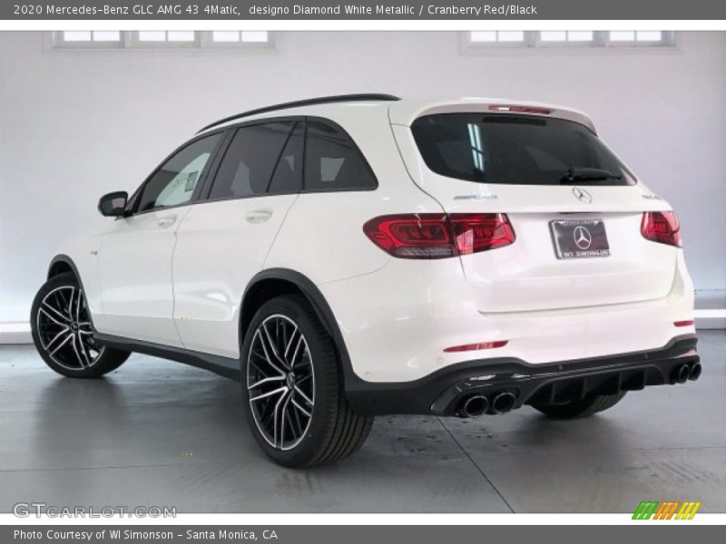 designo Diamond White Metallic / Cranberry Red/Black 2020 Mercedes-Benz GLC AMG 43 4Matic