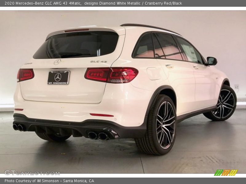 designo Diamond White Metallic / Cranberry Red/Black 2020 Mercedes-Benz GLC AMG 43 4Matic