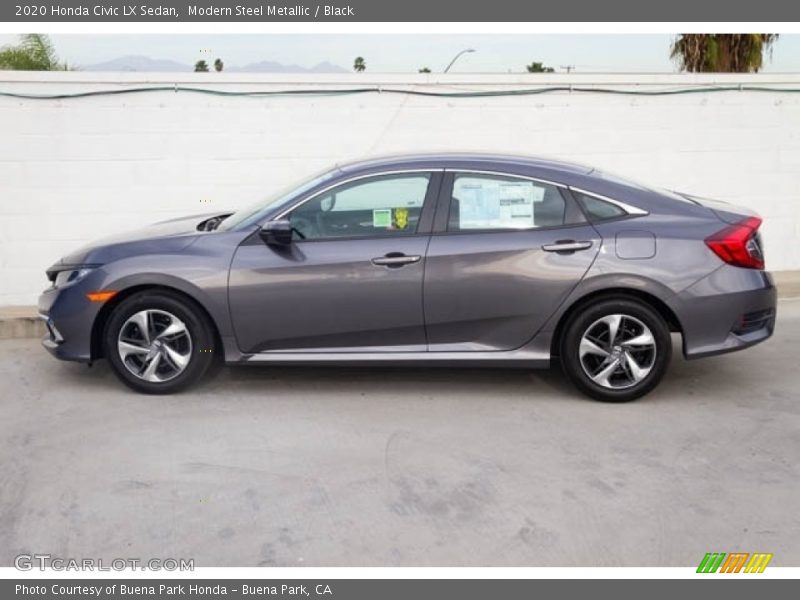 Modern Steel Metallic / Black 2020 Honda Civic LX Sedan