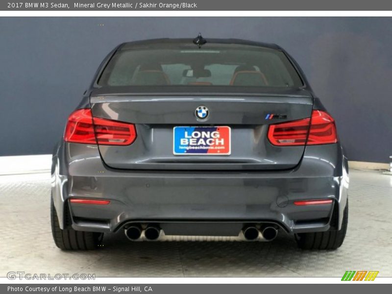 Mineral Grey Metallic / Sakhir Orange/Black 2017 BMW M3 Sedan