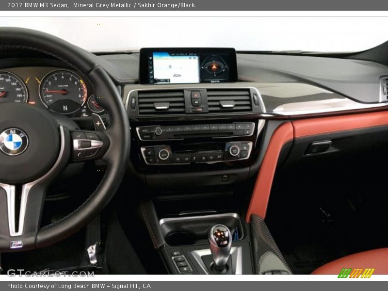 Mineral Grey Metallic / Sakhir Orange/Black 2017 BMW M3 Sedan