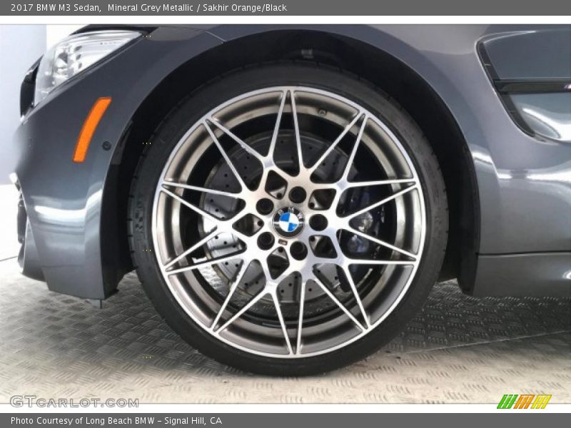 Mineral Grey Metallic / Sakhir Orange/Black 2017 BMW M3 Sedan