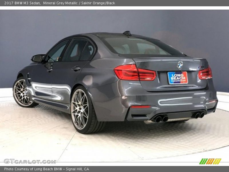 Mineral Grey Metallic / Sakhir Orange/Black 2017 BMW M3 Sedan