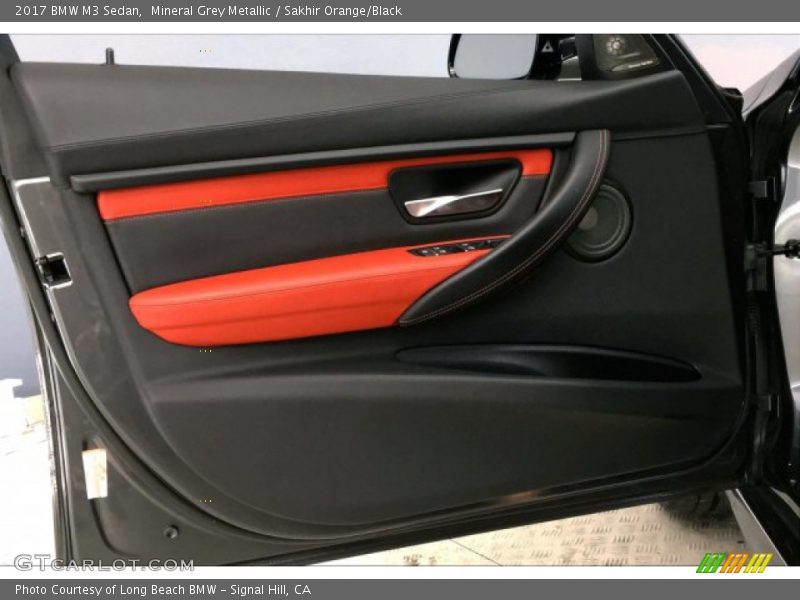 Mineral Grey Metallic / Sakhir Orange/Black 2017 BMW M3 Sedan