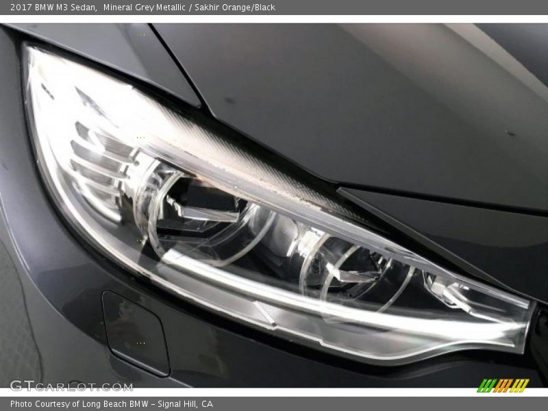 Mineral Grey Metallic / Sakhir Orange/Black 2017 BMW M3 Sedan