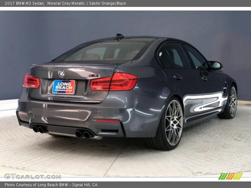 Mineral Grey Metallic / Sakhir Orange/Black 2017 BMW M3 Sedan