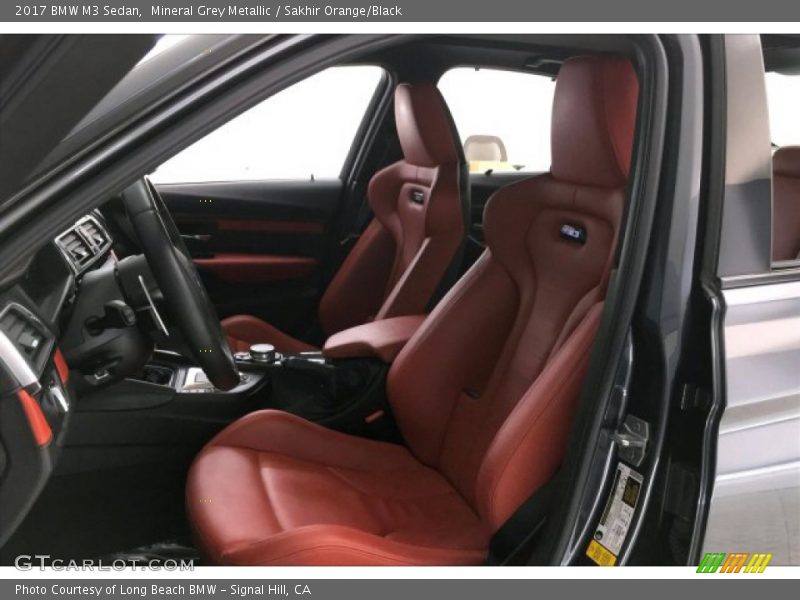 Mineral Grey Metallic / Sakhir Orange/Black 2017 BMW M3 Sedan