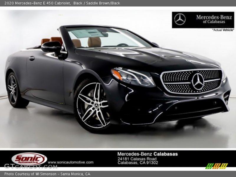 Black / Saddle Brown/Black 2020 Mercedes-Benz E 450 Cabriolet