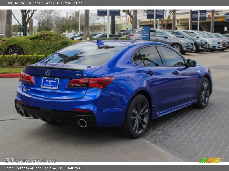 Apex Blue Pearl / Red 2020 Acura TLX Sedan