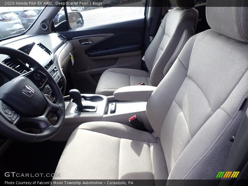 Deep Scarlet Pearl / Beige 2020 Honda Pilot EX AWD