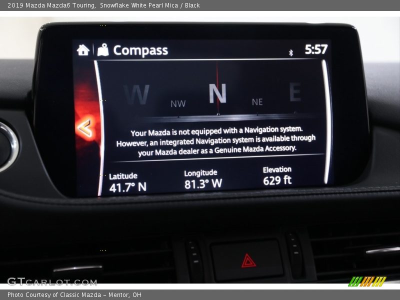 Snowflake White Pearl Mica / Black 2019 Mazda Mazda6 Touring