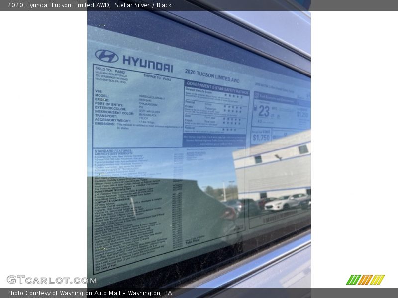 Stellar Silver / Black 2020 Hyundai Tucson Limited AWD