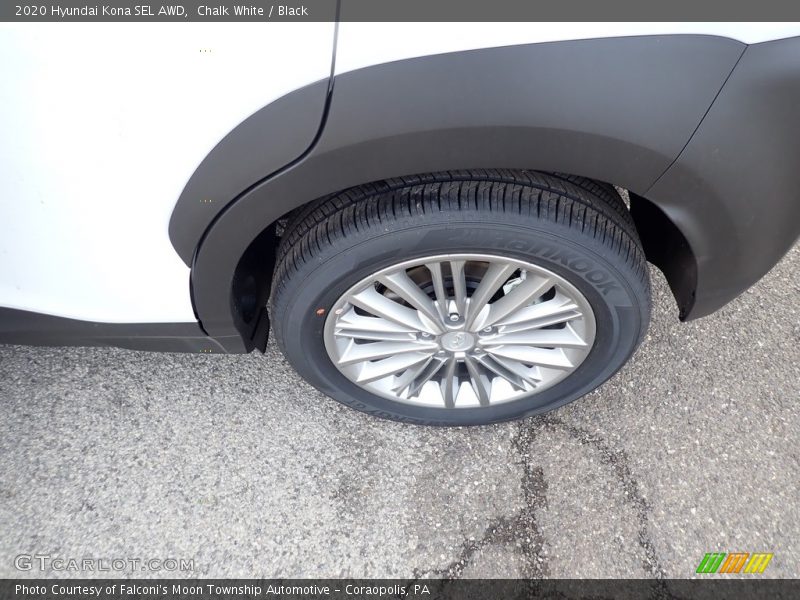 Chalk White / Black 2020 Hyundai Kona SEL AWD