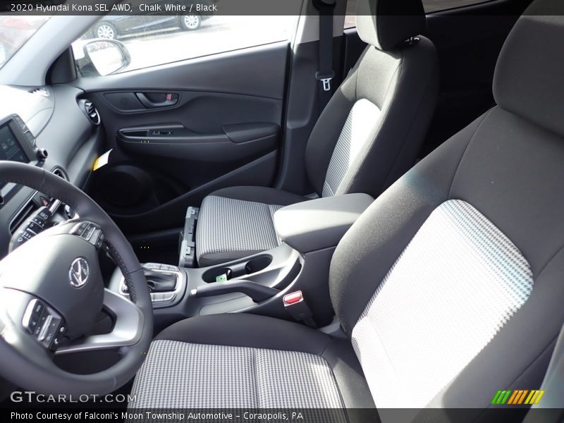 Chalk White / Black 2020 Hyundai Kona SEL AWD