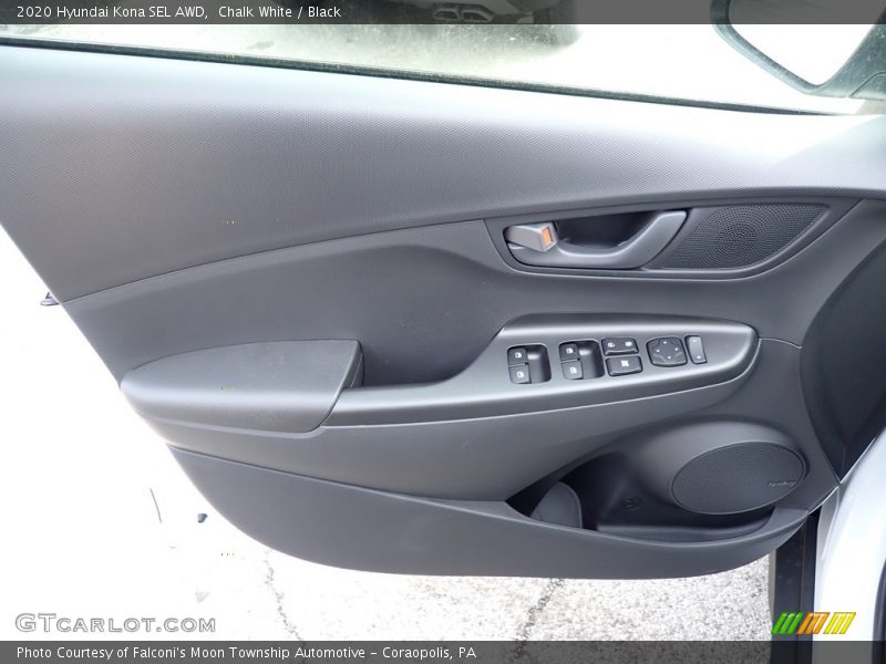 Chalk White / Black 2020 Hyundai Kona SEL AWD