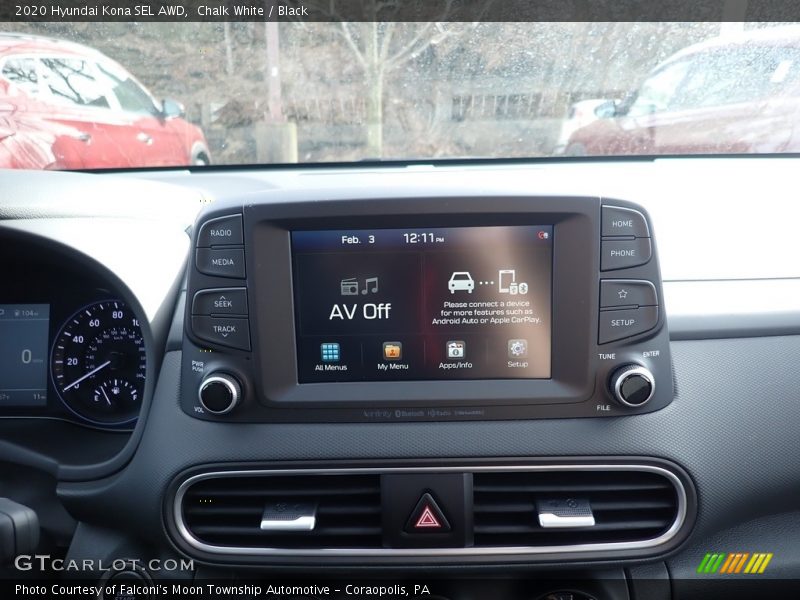 Chalk White / Black 2020 Hyundai Kona SEL AWD