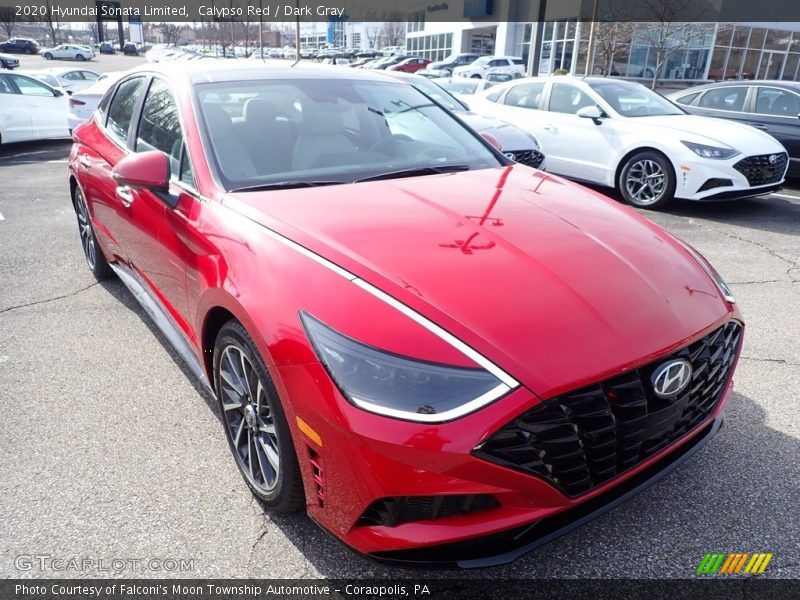 Calypso Red / Dark Gray 2020 Hyundai Sonata Limited