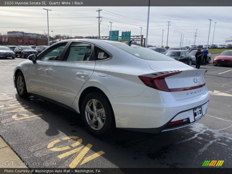 Quartz White / Black 2020 Hyundai Sonata SE