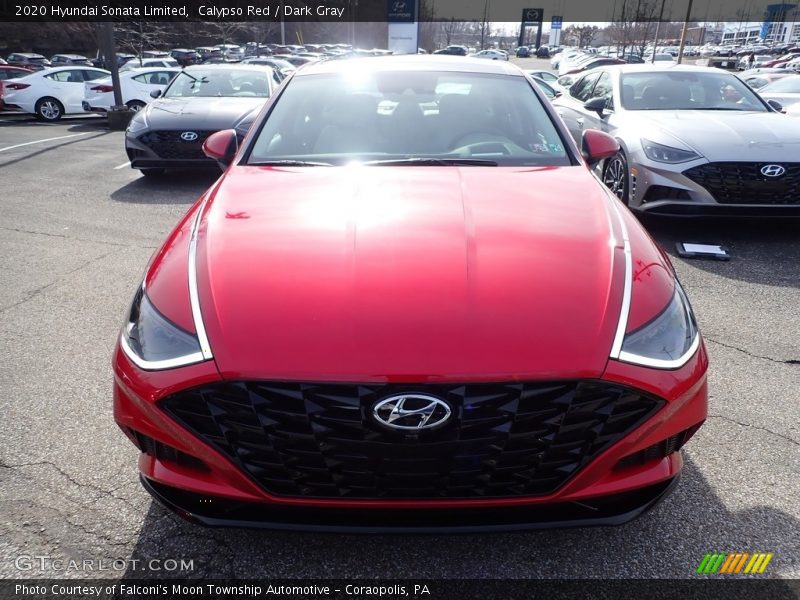 Calypso Red / Dark Gray 2020 Hyundai Sonata Limited