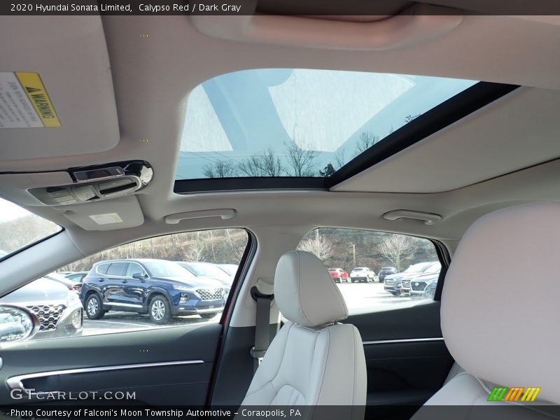 Calypso Red / Dark Gray 2020 Hyundai Sonata Limited