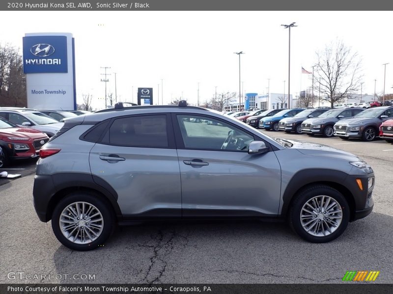 Sonic Silver / Black 2020 Hyundai Kona SEL AWD